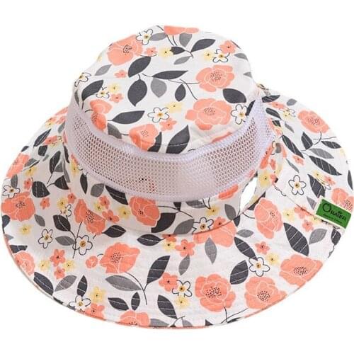 Baby Hats Girls Color Flower Bucket Hat for Children Caps Baby Girl Hat Kids Breathable Sunshade Outdoor Beach Sunhats Child Cap
