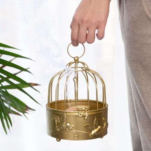 Incense burner tray home wrought iron mosquito-repellent incense holder with lid