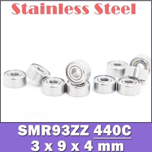SMR93ZZ Bearing 3*9*4 mm ( 10PCS ) ABEC-1 Stainless Steel Ball Bearings Shielded SMR93Z SMR93 Z ZZ