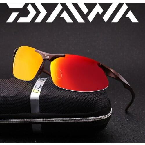 Daiwa Fishing Glasses Polarized Sports Glasses Protection Outdoor Fishing Driving Cycling Sunglasses Night Vision Cycling Goggle