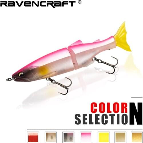 Ravencraft Whale-fall 137mm/29g Jointed Minnow Wobblers ABS Body with Soft Tail SwimBaits Soft Lure for Pike and Bass Swimbait