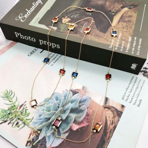 Mixed Color Simple Pendant Necklace