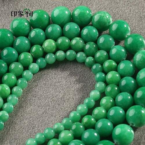 Multi Green Color Jad e Beads Smooth Loose Stone Beads To Needlework Pick Size 6 8 10 12mm For DIY Jewelry Making Necklace 1880