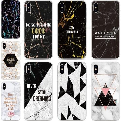 Custom Photo Silicone Cover Black Marble Quote For Vodafone Smart N11 V11 N10 V10 X9 E9 C9 N9 Lite V8 N8 E8 Prime 6 7 Phone Case