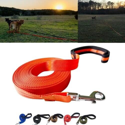 Dog Leash Training Obedience Recall With Softy Heavy Handle Control 10M 15m 20M Long Pet Dog Leash For Dog Camping Backyard Swim