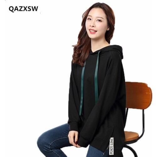 2019 New Women Sweatshirts Large Size Female Spring Korean BF Style Tide Loose Thin Large Size Hooded Sweatshirt Women SY062