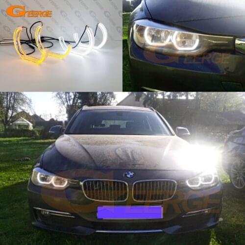 Ultra bright Day Light turn signal light DTM M4 Style LED Angel Eyes halo rings For BMW 3 Series F30 F31 F34 F35 F80 F81 M3
