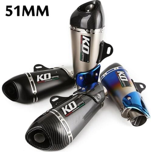 38-51mm Universal Modified Exhaust Pipe Muffler Silencer DB Killer With Heat Shield Cover Stainless Steel Slip On Motorcycle ATV