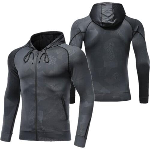 Spring and Autumn Thin Printed Sweater Zipper Cardigan Hooded Long Sleeve Sports Jacket Casual Wear Jogging jacket