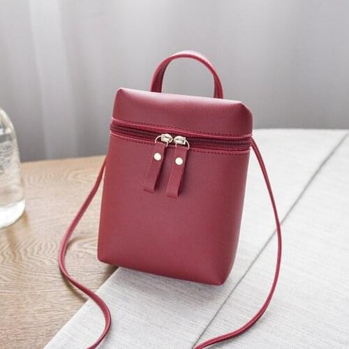 Womens pink Retro shoulder bag Mini Delicate phone bag Female Small Bags mini Clutch Simple and advanced purses crossbody