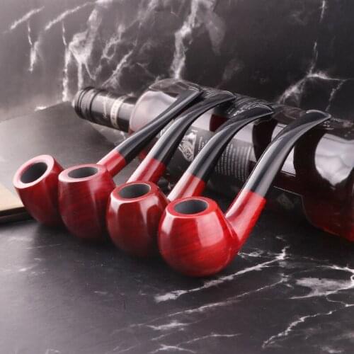 1pc Retro Durable Red sandalwood Smoking Pipe Tobacco Pipes Cigar Gift 9MM flue Smoking Tools