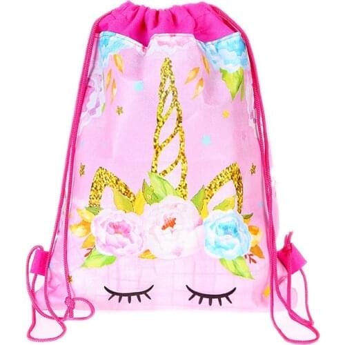 1PC Wholesale Unicorn Theme Gift Bag Party decorations Baby Happy Birthday wedding event party supplies for kids