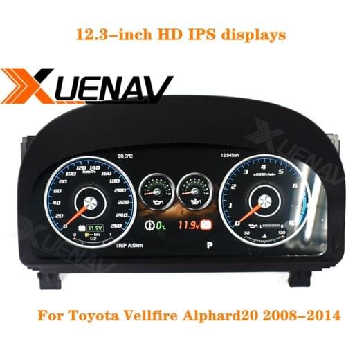 Car For Toyota Car GPS Navigation DVD Player For Toyota Vellfire Alphard20 2008-2014LCD Meter instrument dashboard DVD Player