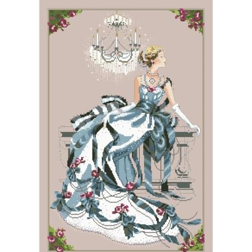 14/16/18/27/28 Crystal Symphony fairy cross stitch kit people design cotton Canvas embroidery MD94 Crystal Symphony