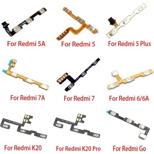 20Pcs/Lot . New Volume Power Button Key Flex Cable For Xiaomi Redmi 3 3S 4 4X 5A 6 6A 7 7A 8 8A 9 9A K20 Pro Go