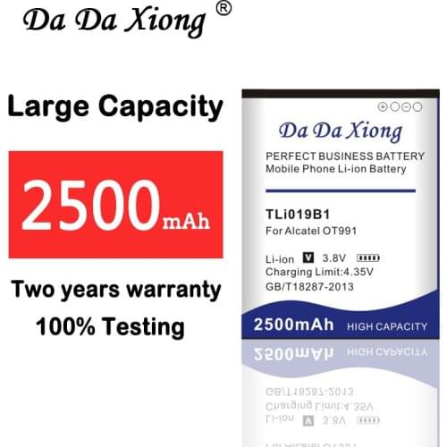 2500mAh TLi019B1 TLi019B2 Battery For Alcatel OT991 916D 6010 Alcatel ONE TOUCH C7 OT-7041 7041D Dual CAB1900003C2 TCL Battery