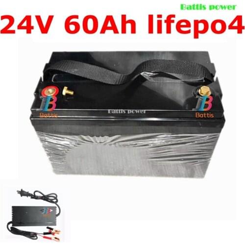 24V 60AH Lifepo4 battery 60Ah battery 8s BMS for inverter RV EV solar panel Security equipment Tourist boat +10A Charger