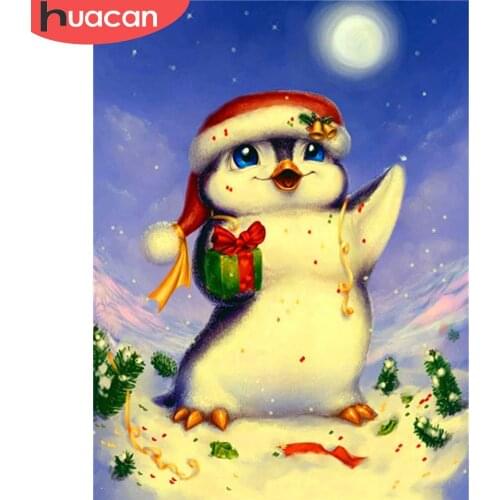 HUACAN 5d Diamond Painting Winter Mosaic Animal DIY Diamond Embroidery Sale Penguin Home Decor Handicraft