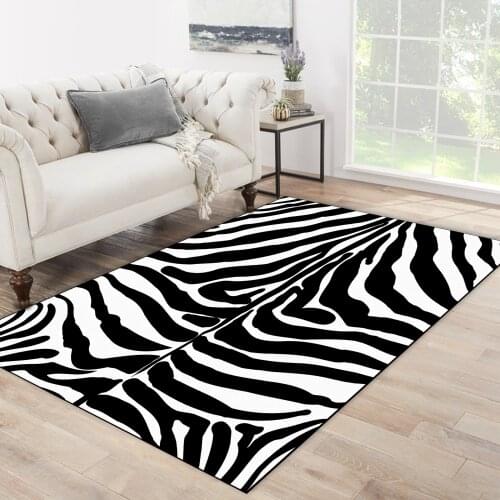 White black color black zebra black white patterned carpet modern carpet living room bedroom rug free shipping soft textured