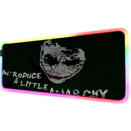 Mairuige Large Mouse Pad RGB Movie Monster Clown Pattern Computer Notebook Office Keyboard Mousepad LED Luminous Keyboard Pad