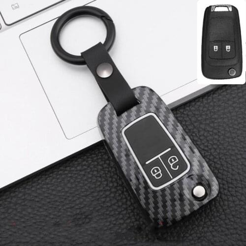 Carbon fiber ABS Car Key Case For Chevrolet Cruze Aveo Trax Opel Astra Corsa Meriva Zafira Antara J Mokka Insignia For Buick
