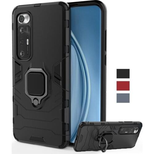 For Cover Xiaomi Mi 10S Case Shockproof TPU Bumper Magnetic Ring Holder Silicone Armor Phone Back Cover For Xiaomi Mi 10S Case