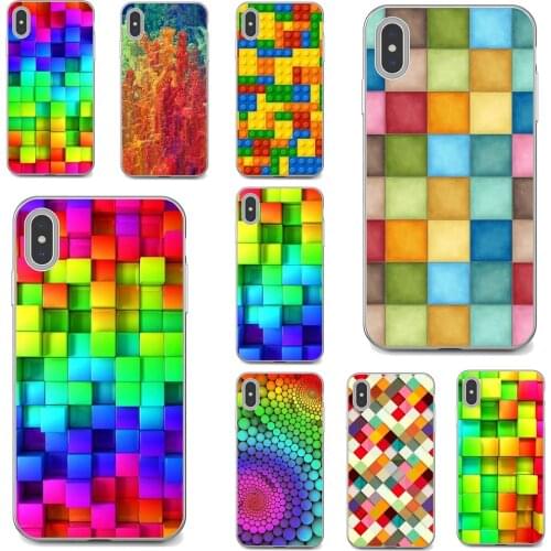 Housing blocks-rainbow-3d-graphics-cubes-Pattern For Xiaomi mi Redmi Note 3 4 4X 5 6 7 8 8t 9 9s 9t 10 pro lite