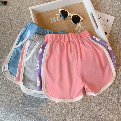 Children Shorts Outwear Summer Baby Girls Patchwork Loose Hot Pants Girls Korean Style Sweatpants Sport Wears