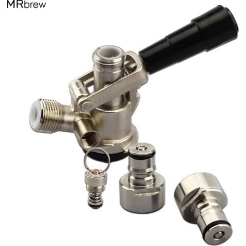 Homebrew,Beer Keg Tap DispenserSystem "S" Keg Coupler with Gas & Liquid Ball Lock Quick Disconnect Conversion Kit