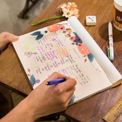 Weekly planner notebook sketchbook caderno agenda material escolar cadernos kawaii libretas y cuadernos nootbook not defteri