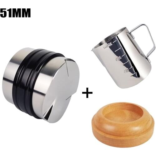 Cafe Barista Tools Coffeeware Espresso Dual Tamper 51MM Corner for Coffee Maker Machine Pod Milk frother