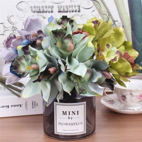 40%HOT1 Bouquet 7-Head Artificial Flower Orchid Home Hotel Wedding Bridal Table Decor
