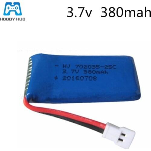 3.7v 380mah 702035 Li-po battery For Hubsan H107D FY310B M62R DFD F180 Battery For RC helicopter 3.7 v 380 mah Quadcopter parts