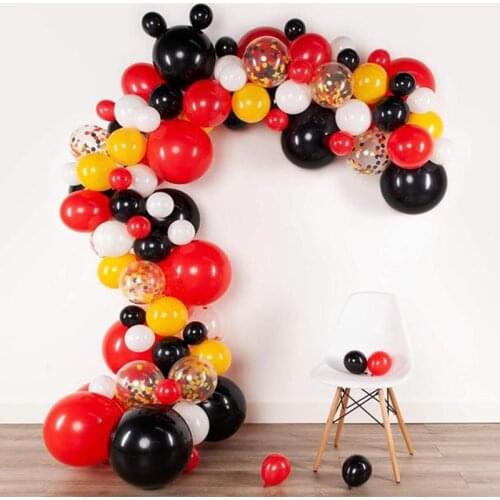 1Set Mickey Mouse Happy Birthday Party Decorations Kids Latex Balloons Set Baby Shower Minnie Mouse Party Supplies Air Toys Gift
