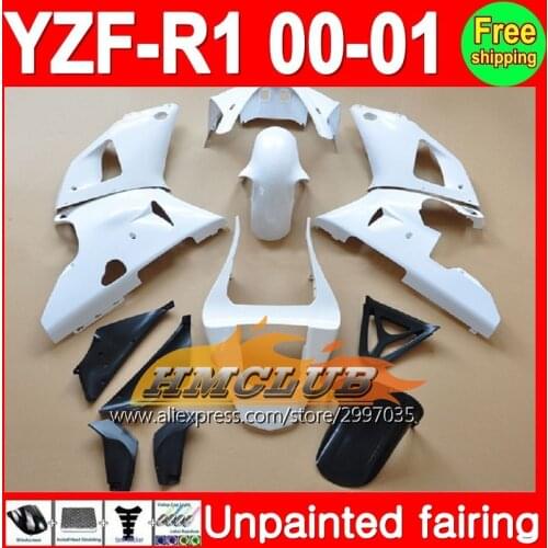 Body Unpainted Full Fairing Kit For YAMAHA YZF-R1 00-01 YZF R1 YZFR1 R 1 YZF1000 1000 YZF-1000 00 01 2000 2001 Fairing