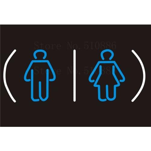 Custom NEON Sign Board Male Female Toilets Glass Tube Beer Bar Club Display Store Shop Light Signboard Signage Signs 17*14"