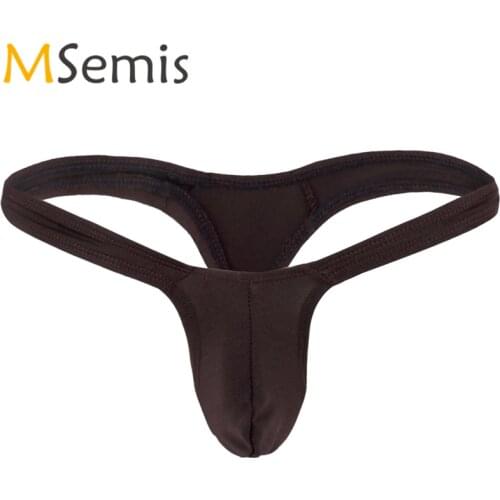 Mens Lingerie Underwear G-String Thong Bikini Bikini Briefs Bulge Pouch Male Thongs Panties T-Back Bikini Thong Mesh Underwear