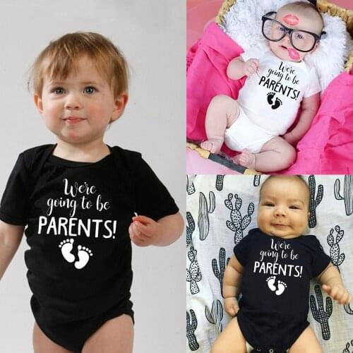 New Summer Infant Baby Boy Girl Bodysuit Surprise Pregnancy Baby Announcement Romper One Piece Baby Onesie Newborn Clothes