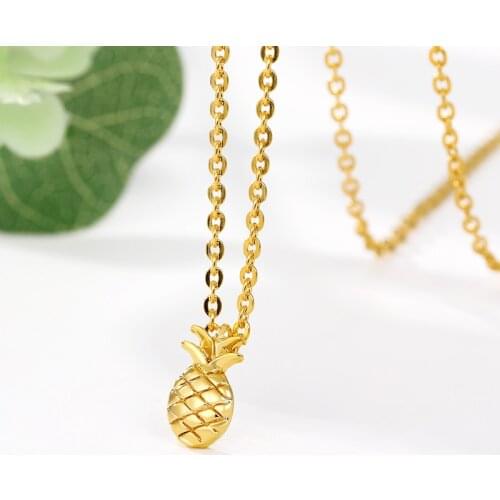 Gold Silver Color Pineapple Necklace For Women Girls Lovers Long Chain Pendant Necklaces Engagement Boho Jewelry Birthday Gift
