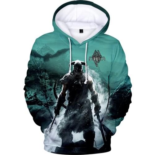 New 3D The Elder Scrolls V Skyrim Men Women Children Pullover Hoodies Boy Girl Vintage Hot Game Sweatshirt Cool Hooded Jacket
