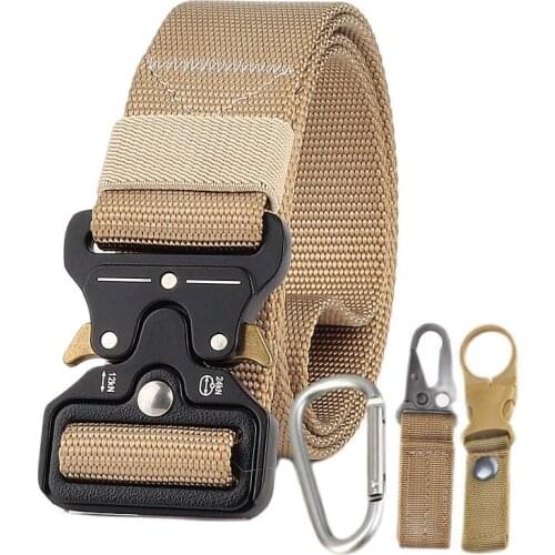 Male Tactical military Canvas Belt Outdoor Tactical Belt mens Military Nylon Belts 3.8CM Army ceinture homme Send 3 parts 65