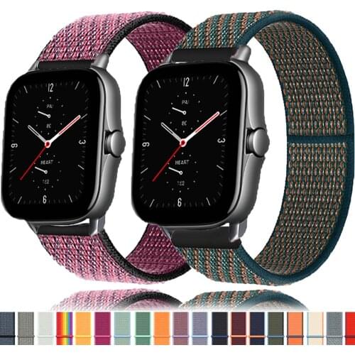 20MM Nylon Loop Strap For Xiaomi Huami Amazfit Bip/Bip S U Lite Smart Watch Sports Band For Amazfit GTS 2E/GTS 2 Mini GTR 42MM