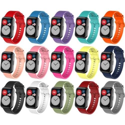 Silicone Smartwatch Replacement Part Sport Wrist Watchband For Huawei Watch Fit Strap Smart Wristband Bracelet Band Accessories