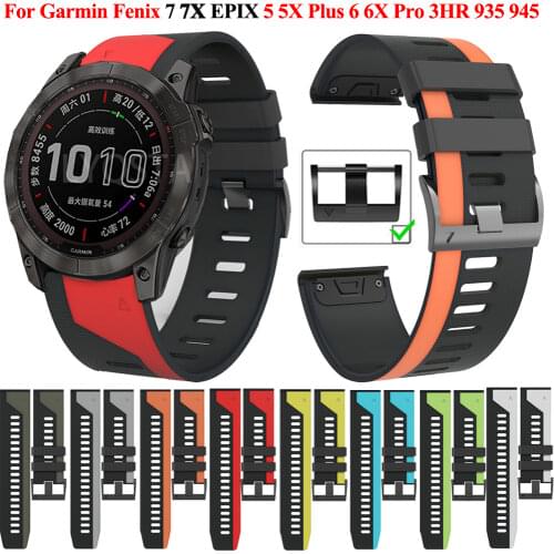 22 26MM Quick Release EasyFit Silicone Watch Wrist Band Straps For Garmin Fenix 6 6X Pro Fenix5 5X Forerunner 935 945 Wirstband