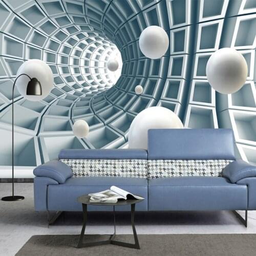 Modern Creative 3D Tunnel Space Photo Wall Murals 3D Wall Paper Living Room TV Background Home Decor Abstract Art Wall Covering