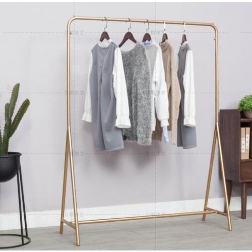 Tieyi clothing store display rack gold simple
