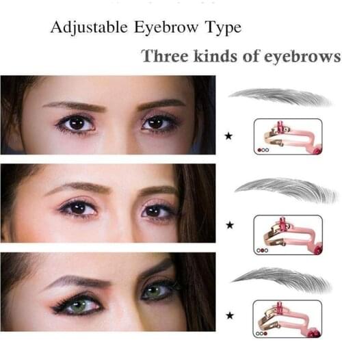 Thrush Card Board Adjustable Eyebrow Shapes Stencil 3 In 1 Portable Handheld Eyebrow Makeup Model Magic Eyebrow Shaping Template
