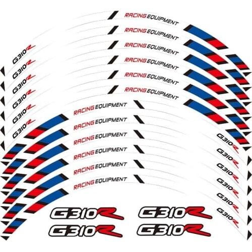 High quality 12 X Thick Edge Outer Rim Sticker Stripe Wheel Decals FIT BMW G310R 17