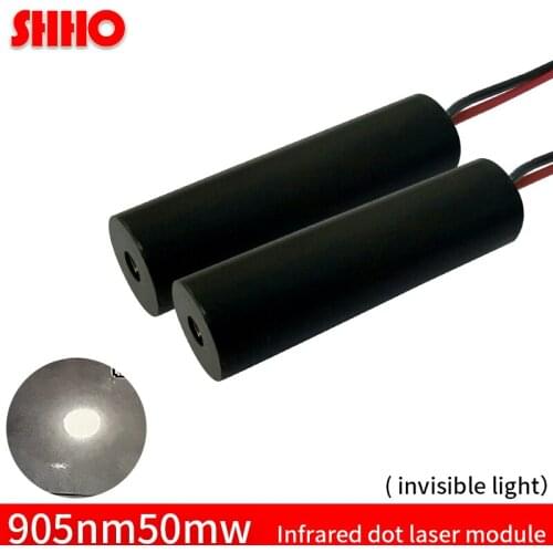 High quality adjustable 905nm 50mw infrared dot laser module locating at night super bright IR laser radar ranging transmitter