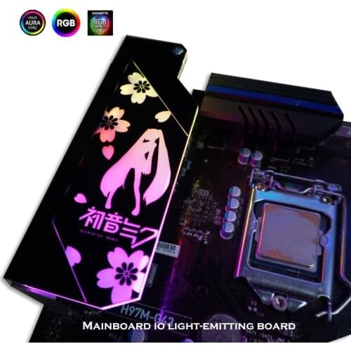 DIY Mirror Light Panel For PC Case Decoration,GPU Backplate AURA Symphony Personality, MB IO RGB Panel